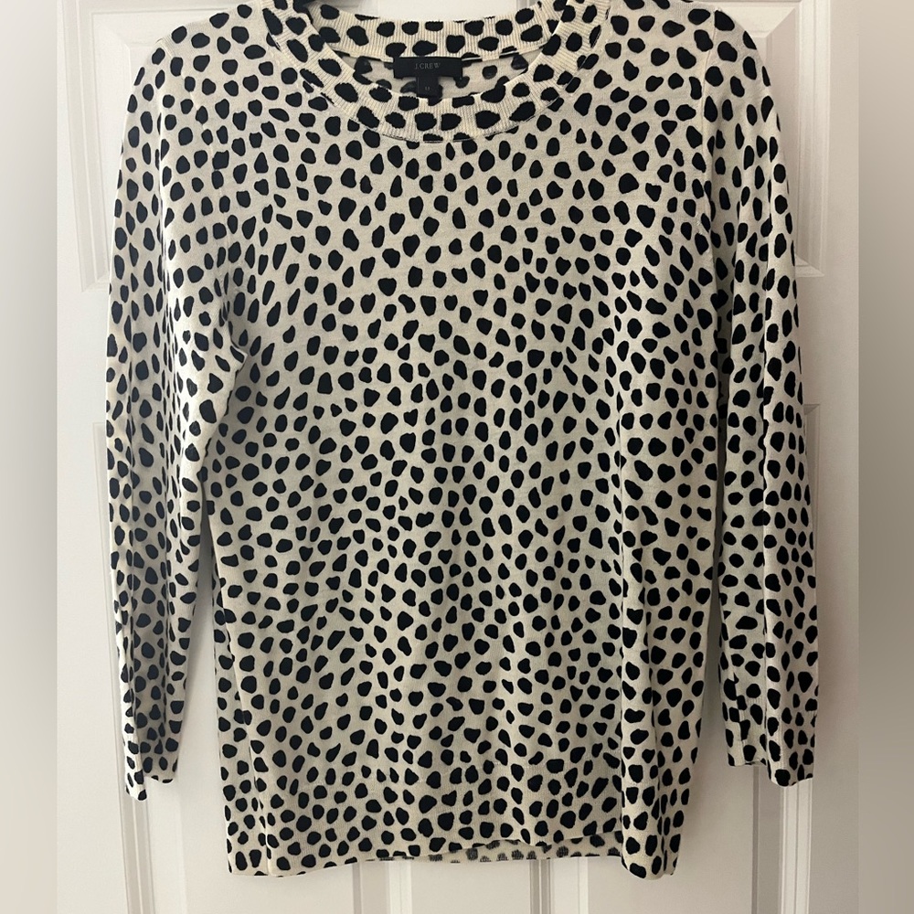 JCrew Black and White Tippi Sweater